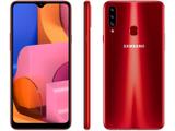Smartphone Samsung Galaxy A20s 32GB Vermelho 4G - 3GB RAM Tela 6,5” Câm. Tripla + Selfie 8MP