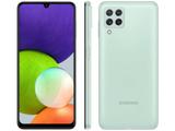 Smartphone Samsung Galaxy A22 128GB Verde 4G - 4GB RAM Tela 6,4” Câm. Quádrupla + Selfie 13MP