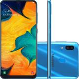 Smartphone Samsung Galaxy A30 64GB Azul 4G - 4GB RAM 6,4” Câm. Dupla + Câm. Selfie 16MP - SAMSUNG