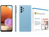 Smartphone Samsung Galaxy A32 128GB Azul 4G - 4GB RAM + Microsoft 365 Personal Office 365 1TB