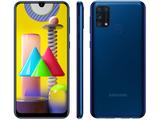 Smartphone Samsung Galaxy M31 128GB Azul 4G - 6GB RAM Tela 6,4” Câm. Quádrupla + Selfie 32MP