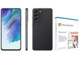 Smartphone Samsung Galaxy S21 FE 128GB Preto 5G - 6GB RAM + Microsoft 365 Personal Office 365 1TB
