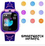 Smartwatch Relógio Infantil Escuta, GPS, SOS Roxo Mega - Smart watch