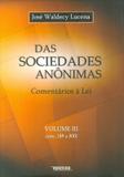 Sociedades anonimas - vol.iii , das comentarios a lei (arts. 189 a 300) - Renovar