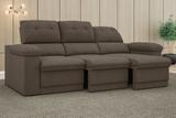Sofá New Ripley 2,05m Assento Retrátil e Reclinável Velosuede Marrom - NETSOFAS