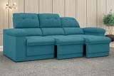 Sofá New Ripley 2,05m Assento Retrátil e Reclinável Velosuede Turquesa - NETSOFAS