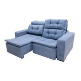 Sofá Retrátil E Reclinável Sochi 2 Lugares 180cm Suede Azul - Innove