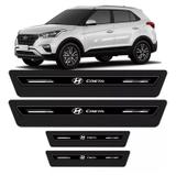 Soleira De Porta Platinum Hyundai Creta 2017 2018 Preto - Emblematech