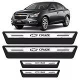 Soleira Porta Platinum Cruze Hatch Sedan 2012 Á 2018 - Prata - Emblematech