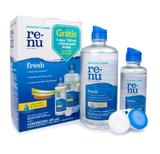 Solução Multiuso Para Lentes de Contato Renu Fresh PackOn 475ml + Estojo - Bausch lomb
