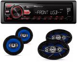 Som Automotivo Pioneer Mvh 98ub+1 PAR-Auto Falantes Quad 6 E 1- 6X9
