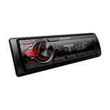 Som Automotivo Pioneer, MVHS218BT, Preto, Bluetooth, USB Frontal, Aux, AM e FM