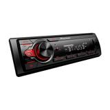 Som Automotivo Pioneer, MVHS218BT, Preto, Bluetooth, USB Frontal, Aux, AM e FM