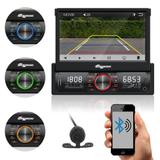 Som Automotivo Quatro Rodas Retrátil 7.0” MTC6613, Bluetooth, USB, Câmera de Ré, Auxiliar, Touch Screen, Micro SD, Viva-voz e 25Wx4 - Aquarius