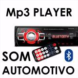 Som Automotivo Rádio Fm Mp3 Player C/ Bluetooth / Sd - Allcar