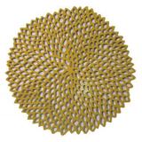 Sousplat de madeira amarelo - Btc decor
