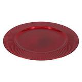 Sousplat de plastico vermelho 33cm x 2cm - Btc decor
