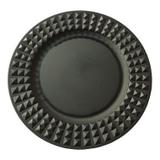 Sousplat de poliestireno preto fosco 32,5cm x 32,5cm x 2cm - Btc decor