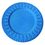 Sousplat de resina c/ borda trabalhada - azul - Btc decor