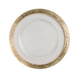 Sousplat de Vidro Ice com Faixa 32cm L5067 Lyor Transparente/Dourado