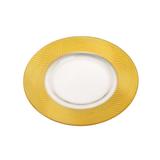 Sousplat em cristal Rojemac 32,5cm dourado