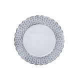 Sousplat em plástico Bon Gourmet Daisy 33cm branco/preto - Bongourmet