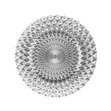 Sousplat em vidro Ricaelle 32,5cm prata