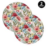 Sousplat Mdecore Floral 32x32cm Colorido