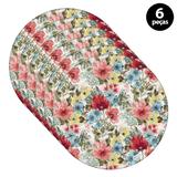 Sousplat Mdecore Floral 32x32cm Colorido