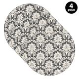 Sousplat Mdecore Ornamental 32x32cm Chumbo
