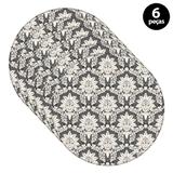 Sousplat Mdecore Ornamental 32x32cm Chumbo
