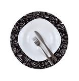 Sousplat preto e branco 2 unidades - Recanto da costura
