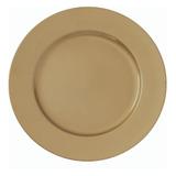 Sousplat Redondo Dourado Liso em Polipropileno 33cm - Mundiart