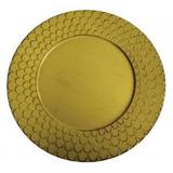 Sousplat Redondo em Resina Amarelo - Decorafast