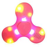 Spinner Bluetooth Led Som Anti Strees - Cor Rosa - Fidget