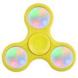 Spinner de Plástico Anti-Stress de Mão Fidget Spinner com LED Amarelo