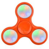 Spinner de Plástico Anti-Stress de Mão Fidget Spinner com LED - Laranja