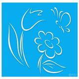 Stencil Acrilex Floral 2 1140