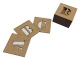 Stencil Molde Vazado Letras 5,5 Cm - Eptcel arte em mdf