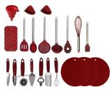 Super Kit 21 Peças Utensílios Silicone E Inox Yazi