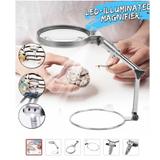 super lupa 130mm com led dobravel ampla visao 2x ideal de leitura conserto em eletronico manicure - Sufeng
