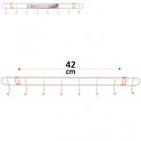 Suporte Aramado De Parede Com 8 Ganchos Cobre Rose - Wellmix