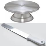 Suporte Bailarina para Decorar Bolo N 30 Cm Espatula Branca - Aluminio amj