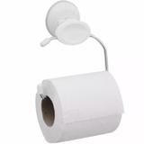 Suporte Banheiro Porta Papel Higiênico Plástico Ventosa Natural - Zanline