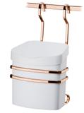 Suporte C/ Lixeira Branca 2,5 Litros - Rosé Gold - FT2809RG - Future