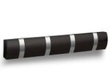 Suporte Cabide 4 Ganchos Slim Arthi 1003 Preto
