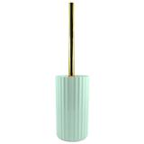 Suporte Com Escova Sanitária Groove Vaso Privada Banheiro Ou Verde Menta Fechado