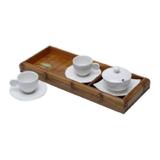 Suporte com Jogo de Café Bambu 39cmx15,5cmx9cm Rojemac