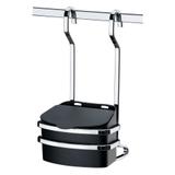 Suporte com Saleiro Em Plástico 500g Preto para Barra de Cozinha - Aço Cromado - Future