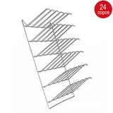Suporte Cromado (Escorredor) para 24 Copos Linha Hotel 46cm(C)x35cm(A) - Abc